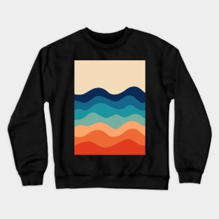 Retro 70s Sunrise Waves Crewneck Sweatshirt